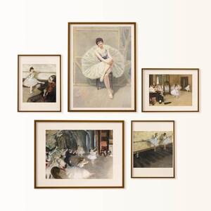 ballet gallery wall set, ballerina art print, ballet painting, ballet print, edgar degas, dance wall art, ballet wall decor, girl room art