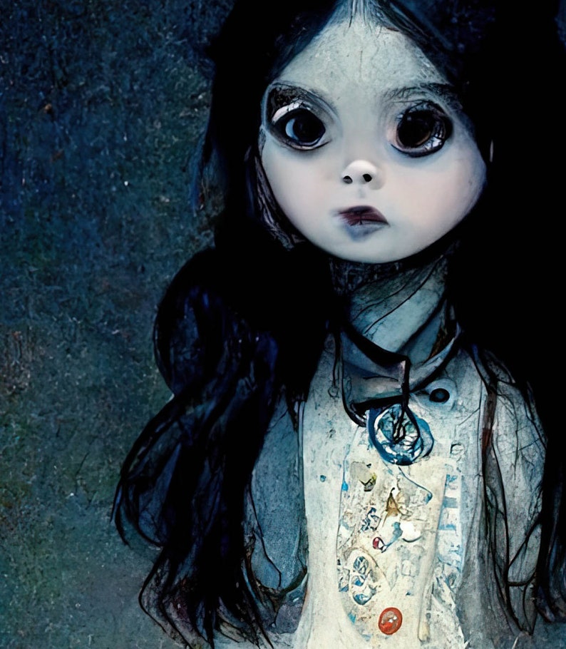 Gothic Art Print Creepy Halloween Wall Art Graveyard Decor Etsy