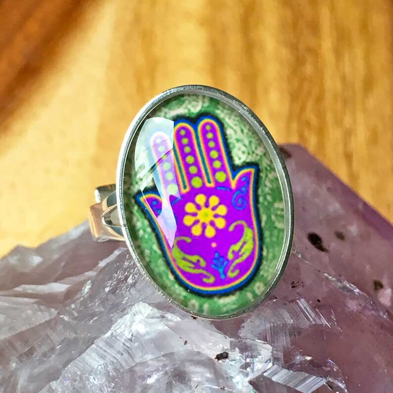 Hamsa Ring Evil Eye Ring Sterling Silver Ring 925 Silver Ring 925 Silver Jewellery Adjustable Ring Statement Ring Womens Ring For Her STSR44