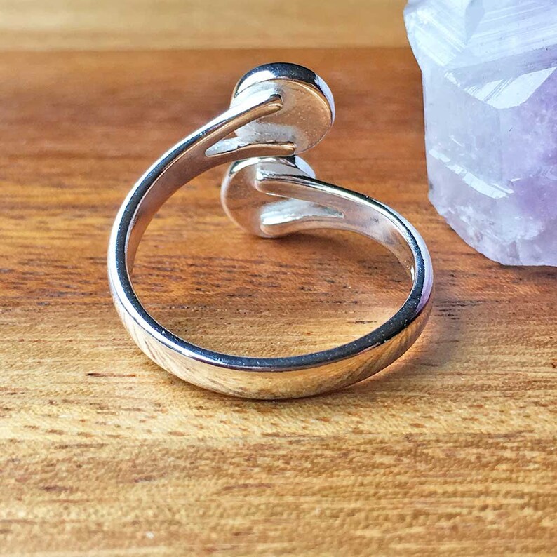 Rose Quartz Ring Adjustable Ring Sterling Silver Ring Hypoallergenic Womens Jewellery Gift For Her Handmade Jewellery Minimalist Style