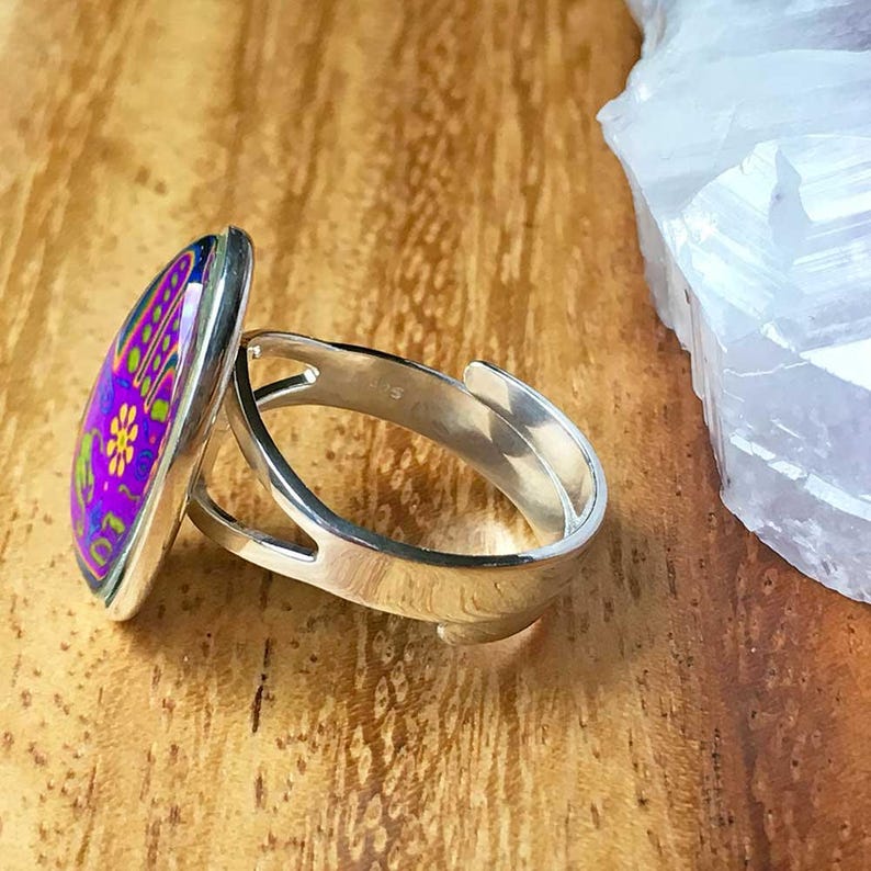 Hamsa Ring Evil Eye Ring Sterling Silver Ring 925 Silver Ring 925 Silver Jewellery Adjustable Ring Statement Ring Womens Ring For Her STSR44