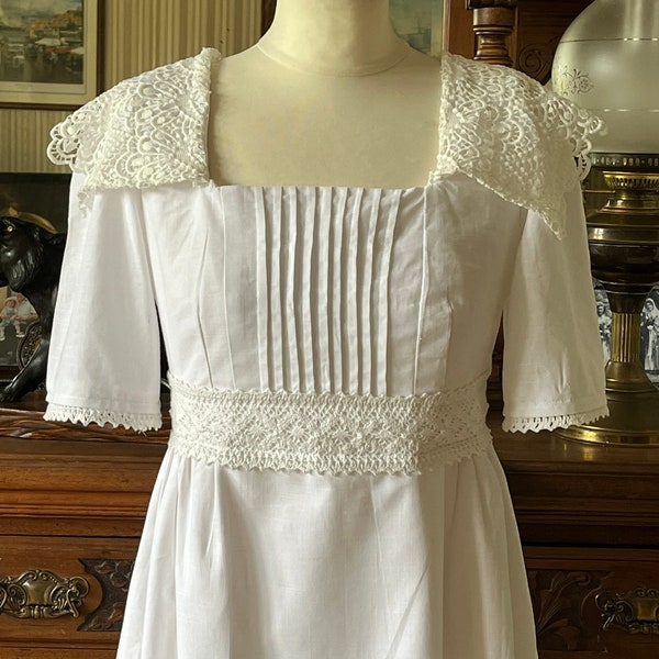 Edwardian dress,Suffragette, Victorian dress, 1910’s ~ vintage wedding dress ~ cotton lace