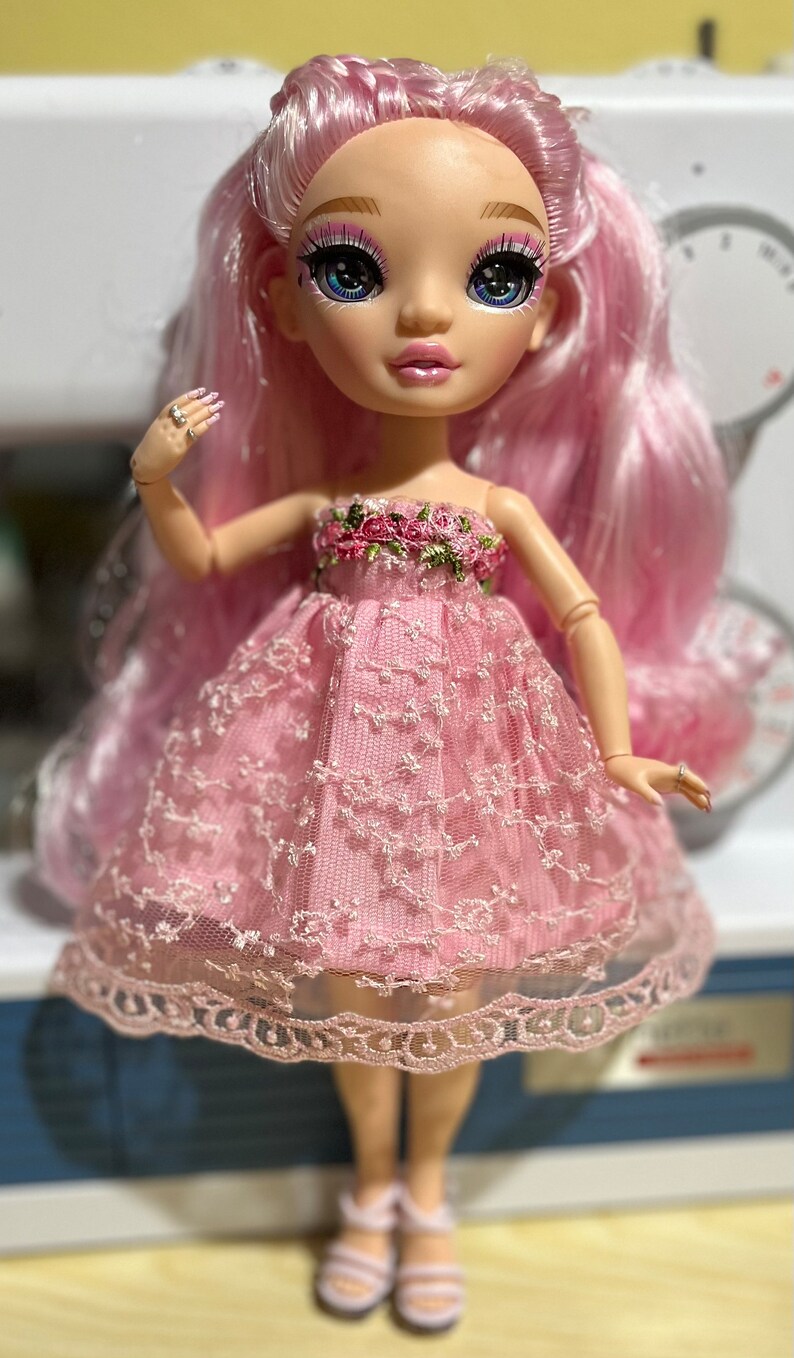 Rainbow High Doll Dresshandmadedoll Clothesdoll Dresspink Etsy
