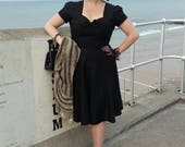 1940s Dress Sizes 6 26 Tea Dress Dance Swing Wartime ww2 Dress Reproduction Dress Vintage Dress Black Dress Plus Size 1940s Dress Etsy UK