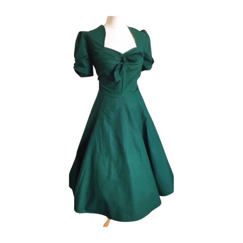 1940s dress, sizes 6-22, tea dress, dance, swing, wartime,ww2 dress, reproduction dress, vintage dress, black dress, plus size,1940s dress image 4