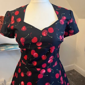 150s Cherry Dress, Ladies Vintage Style Dress, 1940s Dress,1950s Dress ...