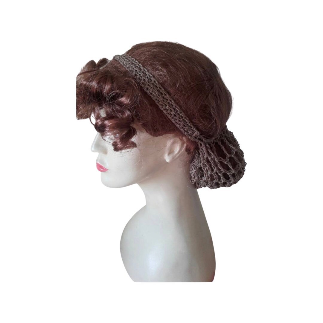 1940s Half Snood,cotton Snood,crochet Snood, Hairnet,vintage