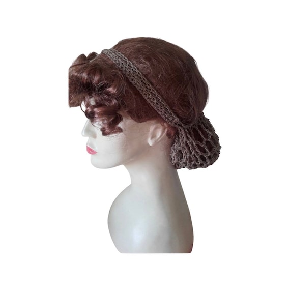 1940s Half Snood,cotton Snood,crochet Snood, Hairnet,vintage