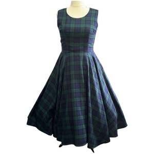 Tartan dress, sizes 6-22 Maxi dress,plaid dress. Full circle