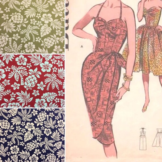 1950s sarong dress