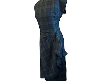 Reproduktion eines 50er Jahre Kleides, Tartan Kleid, Übergröße Vintage, 50er Jahre Kleid