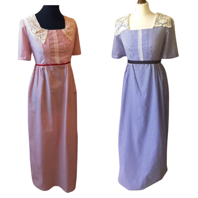 70s Peasant Dresses & Prairie Dresses     Downton Abbey inspired dressww1 dress Edwardian dress lady Mary dress 1920s dress ladies Downton costume Victorian dress Steampunk  AT vintagedancer.com