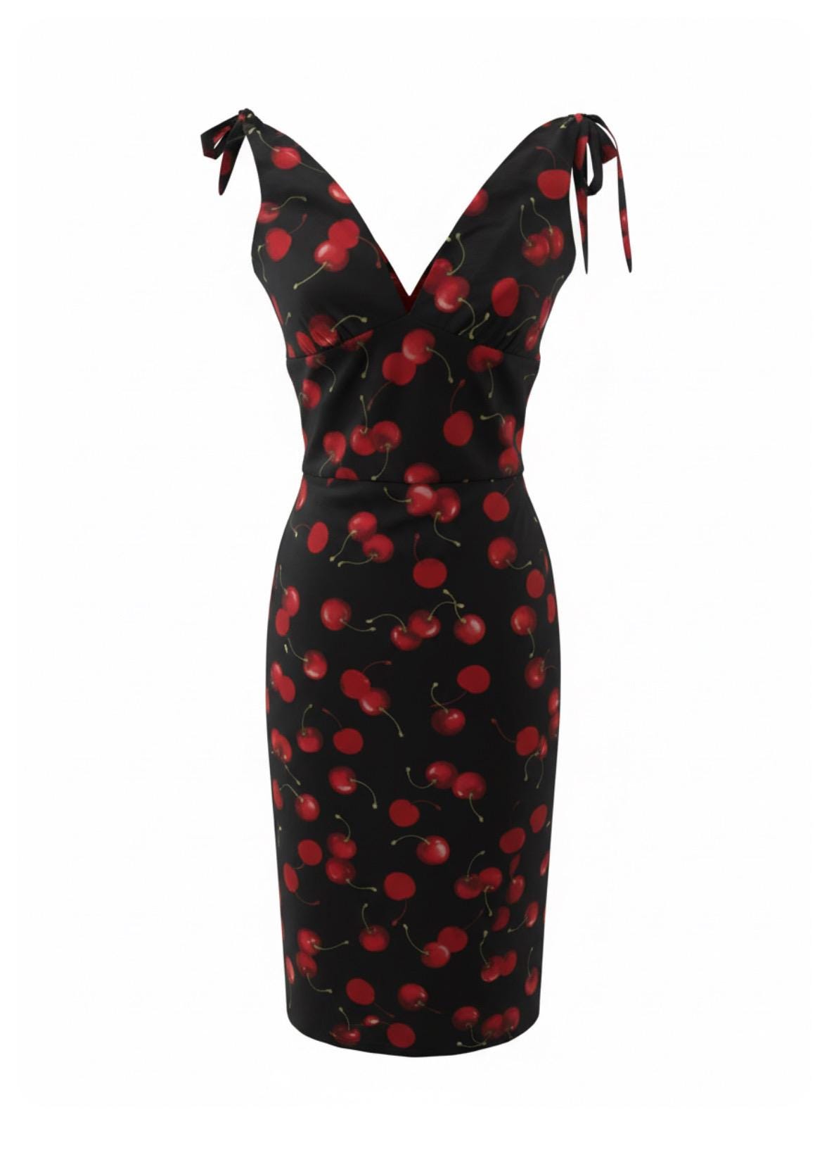 1950s Misfits Cherry Dress, Wiggle Dress, Sizes 6-22 Marilyn