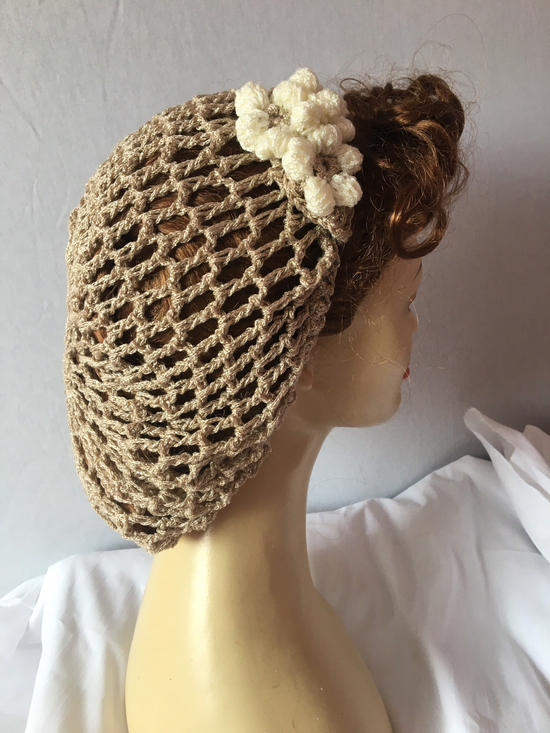 1940s Crochet Hair Snood