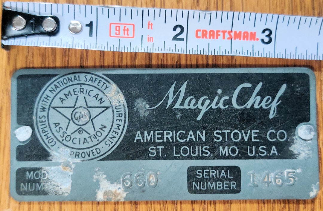 Vintage Magic Chef St. Louis Appliance Emblem Etsy