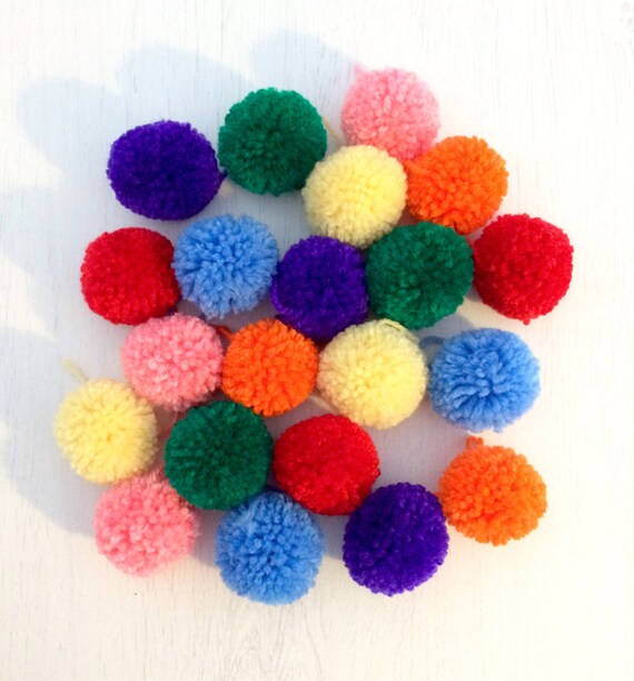 2cm Wolle flauschige Haare Pompon Ball für Schlüsselanhänger Handtasche Decor-5X