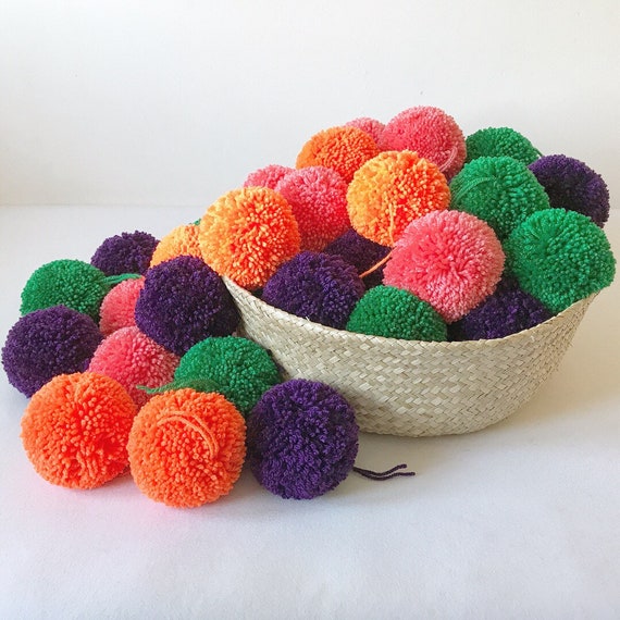 Extra large handmade pom poms 9cm made to order perfectly Etsy
