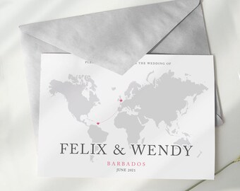 Save the Date // Wedding Stationery // Wedding Save the Date // Holiday Wedding // Postcard Save the Date // Abroad Invite