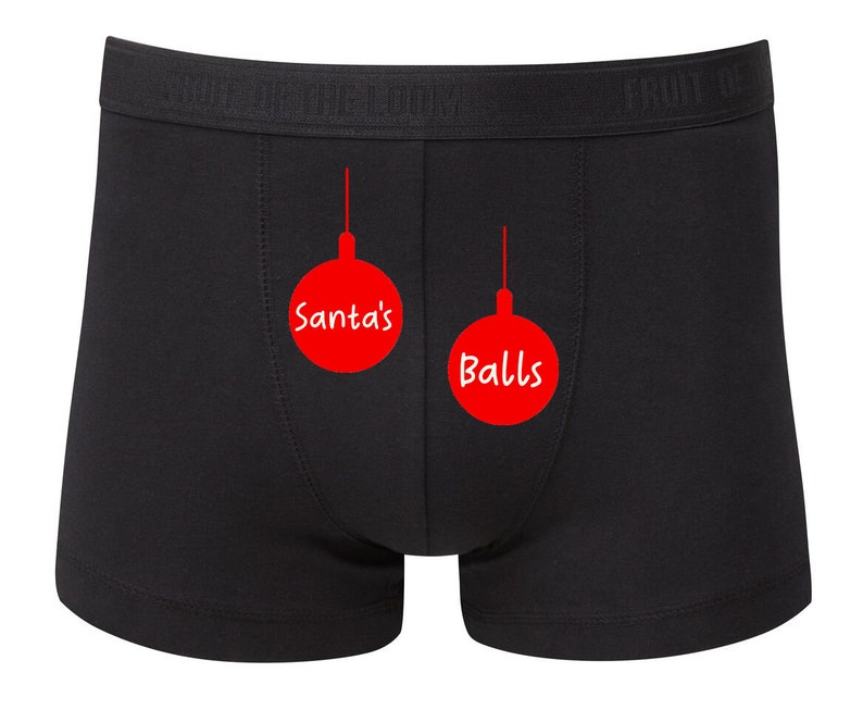 Funny Mens Novelty Christmas Boxer Shorts Underwear Santa Etsy