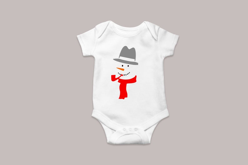 snowman baby grow
