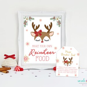Reindeer Food Tags Printable Birthday Party Game Christmas Winter Instant Download Make Your Own Magic Reindeer Food School Gift Tags