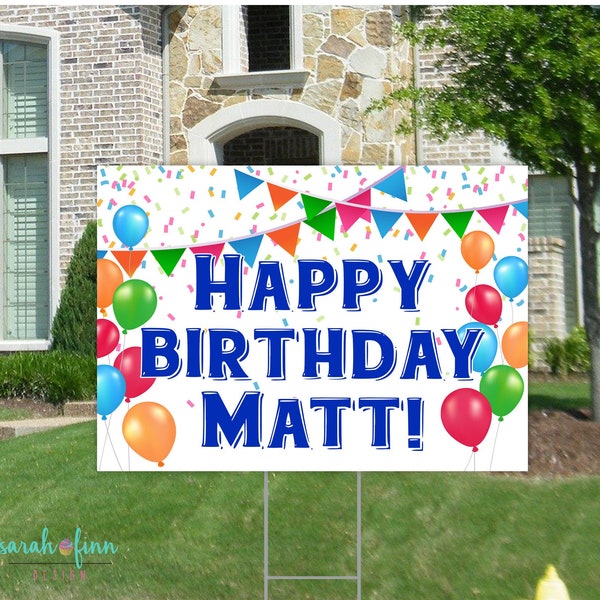 Birthday Yard Signs Etsy