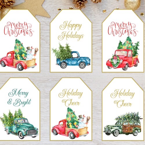 Printable Christmas Tags INSTANT DOWNLOAD PDF File - Etsy