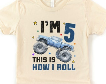 Monster Truck Shirt Personalized Monster Truck Party Shirt Boy Monster Truck Shirts Custom Name Monster Truck Gift Toddler Shirt Birthday
