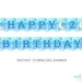 Moon Happy Birthday Banner Printable Instant Download Two the Moon ...