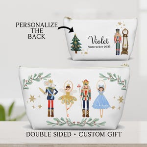 Personalized Nutcracker Makeup Bag Ballet Gift for Nutcracker Gift Idea Accessory Pouch Clara Gift Dance Lover Gift Dance Teacher Gifts