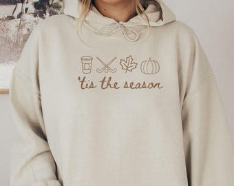 Field Hockey Hoodie Field Hockey Coach Hooded Sweatshirt Gift for Field Hockey Coach, Field Hockey and Coffee Mom Hoodie