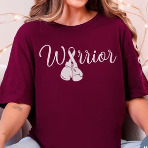 Multiple Myeloma Shirt Warrior Ribbon Tshirt Multiple Myeloma Awareness Support Gift burgundy ribbon Shirt
