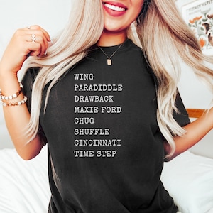 Tap Dance Shirt Tap Terms Shirt for Tap Dancer Gift Dancer Shirt Gift for Tapper Dance shirt Tap Teacher Gift Tap Instructor T-Shirt Black