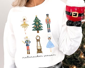 Nutcracker Sweatshirt Christmas Sweatshirt Kids Christmas Sweater Nutcracker Season Christmas Gift Dancer Ballet Gift Youth Adult Holiday