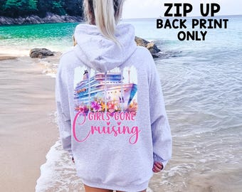 Girls Gone Cruising Hoodie | Cruise Full Zip Hoodie Back Design Only