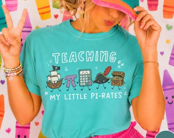 Cute Math Teacher Shirt Elementary School Shirt Math Pun Shirt Comfort Colors Tee Pirate Teaching Pi Day Matching Group Algebra Geometry
