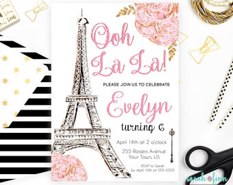 Paris Invitation Etsy