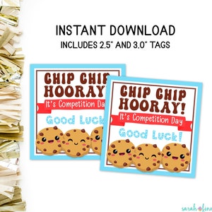 Dance competition gifts dance competition printable tag Cheer competition gift dance team gift Printable competition gift Cookie Hooray tag