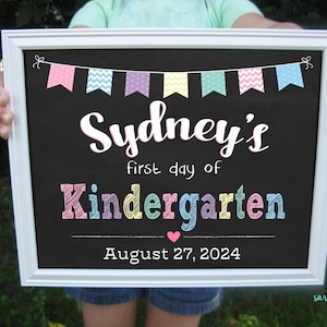 First Day of School Sign Printable Last Day Back To School Sign Kindergarten Sign Pre-K First Day Preschool School Photo Prop Back to School