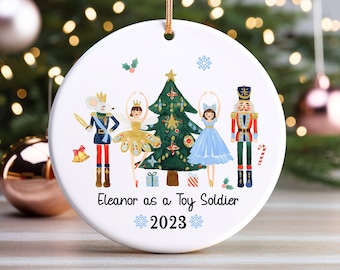 Nutcracker Ornament Nutcracker Christmas Ornament Personalized Name and Role Ornament Ballet Gift Keepsake Kids Dance Ornament Girls Clara