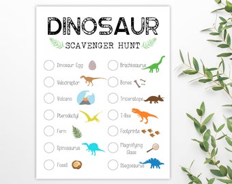 Dinosaur Scavenger Hunt Dinosaur Birthday Party Game Printable Activity Instant Download Kid Game Dino Treasure Hunt Jurassic Game