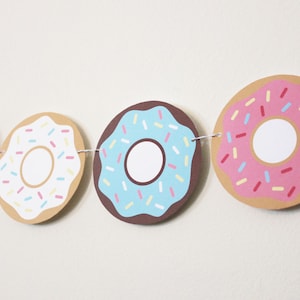 Donut Banner Garland Donut Decorations Instant Download Donut Decor Donut Printable Donut Party Instant Download Doughnut Banner DIY
