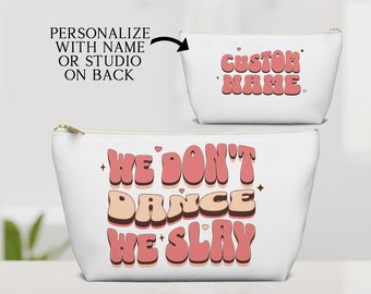 Personalized Makeup Bag Dance Team Gift for Dancer Competition Gift Idea Accessory Zippered Pouch Dance Lover Gift Dance Teacher Gifts