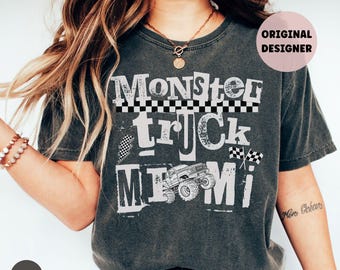 Monster Truck Mimi Shirt Comfort Colors Monster Truck Mimi T-Shirt Trendy Grunge Monster Trucks Grandma Truck Birthday Party Shirt
