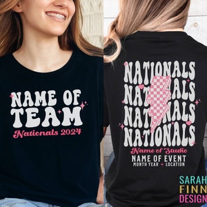 Custom Dance Nationals Shirt Dance Competition Cheer Shirts Nationals Tee Dance Comp Dance Mom Nationals Competition Cheer Gymnastics Tank