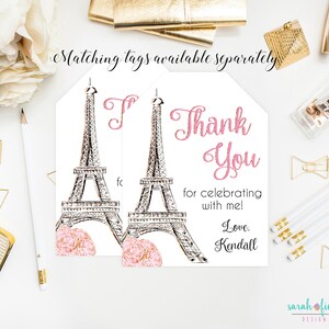 Paris Thank You Card Paris Party Theme Paris Birthday Printable Photo ...