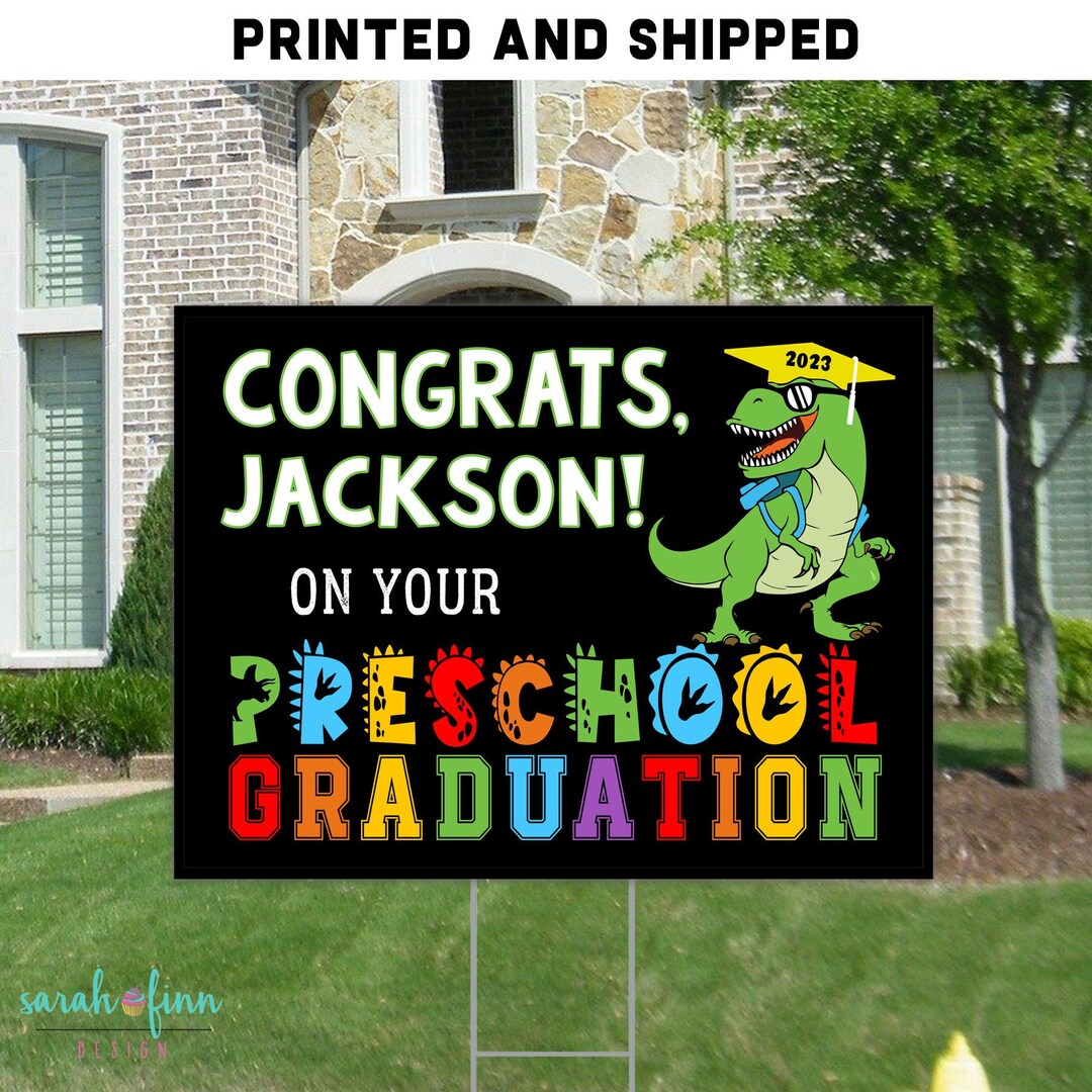 Preschool Graduation Yard Sign Elementary Graduation 2023 - Etsy