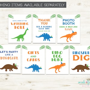 Dinosaur Birthday Dinosaur Party Printable Dinosaur Thank You Tag Party ...