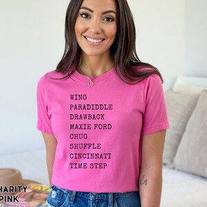 Tap Dance Shirt Tap Terms Shirt for Tap Dancer Gift Dancer Shirt Gift for Tapper Dance shirt Tap Teacher Gift Tap Instructor T-Shirt Charity Pink