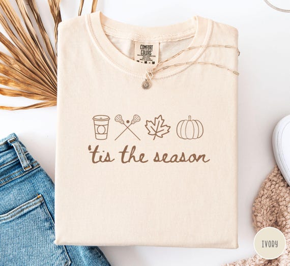 Lacrosse Shirt LAX Mom Comfort Color Tee Women's Fall Sports Shirt Minimal Shirt Trendy Lacrosse Mom Simple Cute Lacrosse Season Coffee